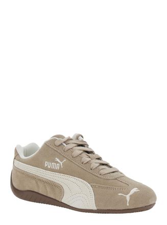 Puma Suede and Leather Low-Top Sneakers - Beige