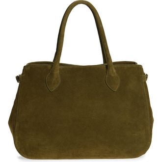 Reformation Large Patrizia Suede Satchel in Leccio Suede at Nordstrom