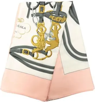 Herm&egrave;s Vintage, unisex, Veelkleurig, ONE Size, Pre-owned Brides de Gala Zijden Sjaal