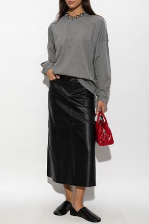 By Malene Birger Carala Sweatshirt With Embroidered Logo, Womens, Grey