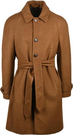 L.B.M. 1911 Brown Polyester-Blend Coat
