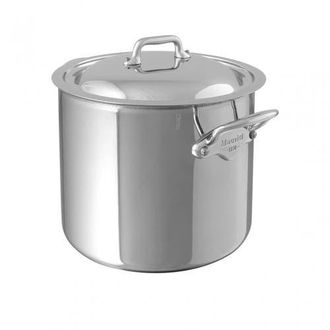 Bloomingdale's MCook 9.1 qt. Ferritic Steel Magnetic Stock Pot with Lid in Silver at Nordstrom