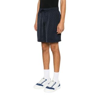 Casablanca Bermuda in raso stampato - - Shorts - Uomo - Blu - M