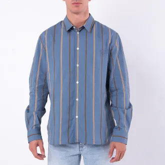 Maison Kitsuné Heritage Striped Poplin Shirt, Size Small