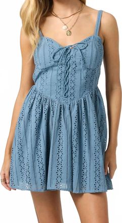 O'Neill Camden Eyelet Mini Dress In Provincial Blue
