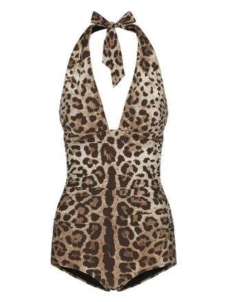 Dolce & Gabbana Leopard-Print Swimsuit