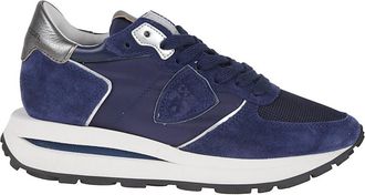 Philippe Model Blauwe Sneakers voor Vrouwen Ss 25 - Dames - Sneakers - Blauw - 40 EU - Leer - Schoenen