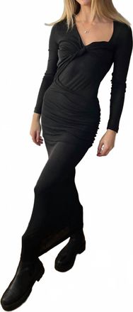 Third Form Wind Through Back Out Maxi Dress In Black