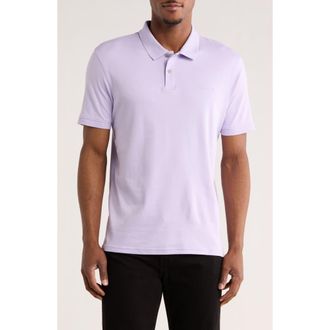 Calvin Klein Liquid Touch Interlock Cotton Polo in Pastel Lilac at Nordstrom Rack, Size Xx-Large