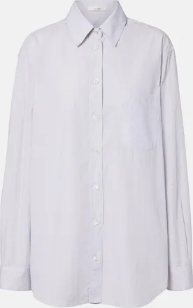 The Row Gavina pinstripe cotton poplin shirt