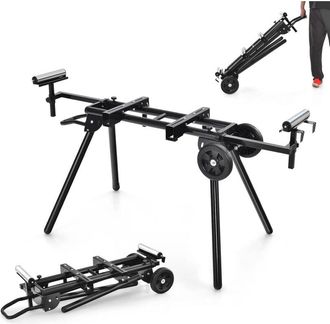 Costway Costway - Soporte Universal Para Sierras Ingletadoras, Soporte Plegable Port&aacute;til Con Sistema De Pinza Conveniente, Dise&ntilde;o Extensible, Capacidad De 226