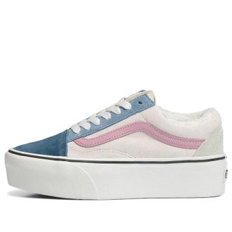 Vans Old Skool Pig Suede Sherpa Stackform White Blue VN0A7Q5MMUL
