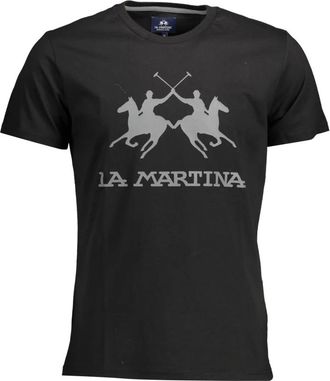 La Martina Korte Mouw Heren T-shirt Zwart - Heren - T-shirts - Zwart - 2XL - Tops
