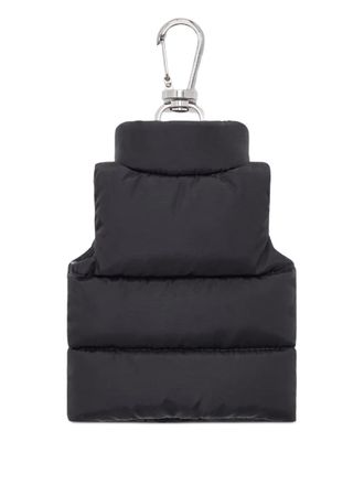 Moncler quilted vest keyring - Black