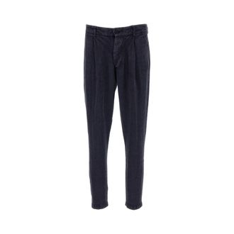 Original Vintage Cropped Trousers, male, Blue, Size: L Sirio403Ink Cropped Trousers