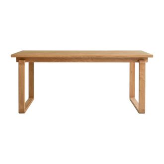 Tikamoon Mesa de roble macizo para 6-8 personas