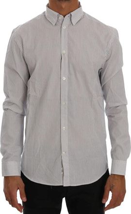 Frankie Morello Striped Casual Cotton Regular Fit Mens Shirt