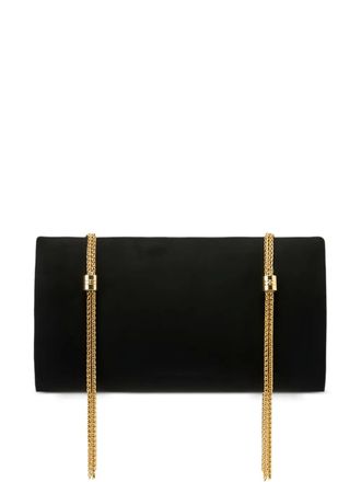 Elisabetta Franchi logo chain shoulder bag - Nero