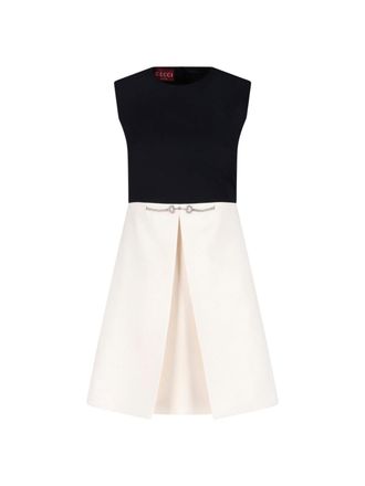 Gucci Abito Mini In Seta E Lana