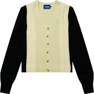 Awake NY Cardigan con inserti in maglia a trecce - Toni neutri