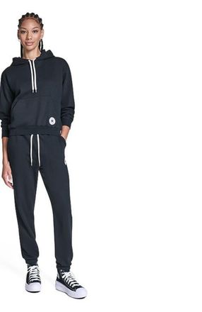 Converse Womens Chuck Patch Hoodie in Converse Black at Nordstrom, Size X-Large