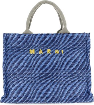 Marni Raffia Handbag Borse A Mano Blu-Donna