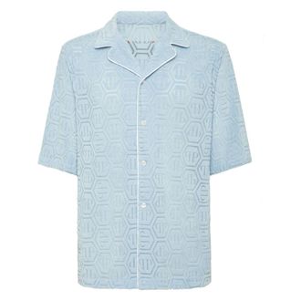 Philipp Plein Camisa Monogram - Shirts - Hombre - Azul - M