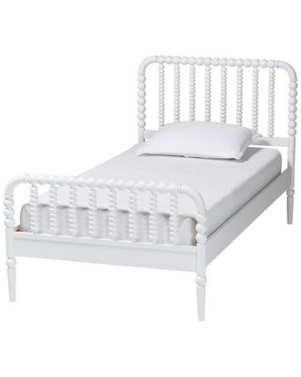 Baxton Studio Lucera Mid-Century Twin Size Bobbin Bed