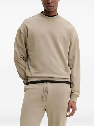 HUGO BOSS Sweater met logo-applicatie - Beige