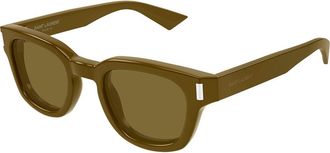 Saint Laurent SL 838 007 Mens Sunglasses Brown Size 49 - Free RX Lenses - Free RX Lenses