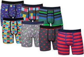 Unsimply Stitched 7-Pack Assorted Stretch Cotton Boxer Briefs in Blue Black Purple at Nordstrom Rack, Size Xx-Large