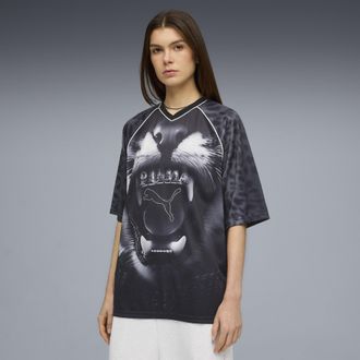 Puma Maglia con grafica Street Glam dal taglio morbido da donna, Abbigliamento, Nero, XL