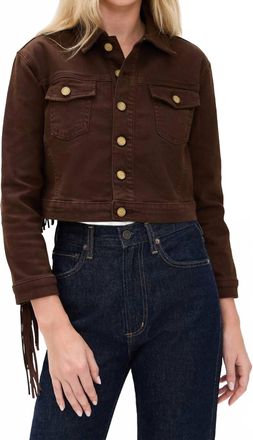 L'agence Koda Fringe Crop Jacket In Brown