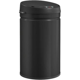HOMCOM Homcom - Cubo De Basura Cocina Autom&aacute;tico 30 L, Papelera De Cocina De Acero Inoxidable, Sensor Infrarrojo, Cierre Autom&aacute;tico, Antihuellas, Negro