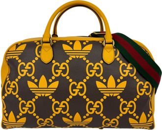 Gucci Pre-owned Womens x Adidas Duffle Bag GG Leather - Yellow Canvas - One Size