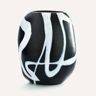 AM.PM Handgeblazen glazen vaas, H26,5 cm, Neza