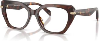 Michael Kors 53mm Irregular optical glasses in Tortoise at Nordstrom