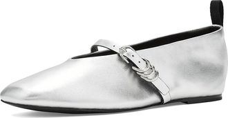 Rag & Bone Spire Mary Jane Womens Flat Shoes Silver : EU 38.5 (US Womens 8.5) M, Synthetic