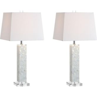 Jonathan Y Designs Noelle 28.5 Seashell LED Table Lamp, White at Nordstrom