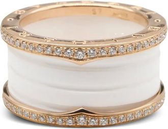 Bulgari 2010s 18K Rose Gold B-zero1 diamond ring