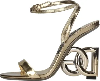 Dolce & Gabbana Schoenen, Dames, Geel, 36 EU, Leer, Keira Leren Sandalen
