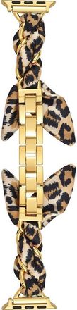BCBGeneration Scarf & Chain Watch Band in Leopard/Gold at Nordstrom Rack, Size 38 Mm