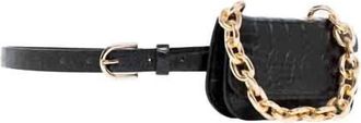 Giorgia & Johns Crocodile Belt Purse In Black