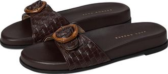 Jack Rogers Essex Slide - Embossed Leather Womens Sandals Hot Fudge : 7.5 M