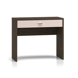 Petits Meubles Consola tocador 1 caj&oacute;n paneles mdf cachemira y madera oscura