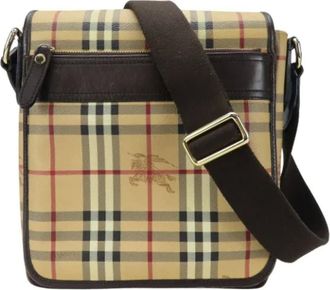 Burberry Pre-owned Cross Body Bags, female, Brown, Size: ONE SIZE Pre-owned Leather shoulder-bags