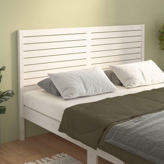 Berkfield Home Bed Headboard White 141x4x100 cm Solid Wood Pine | Size: 141 x 4 x 100 cm