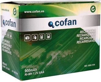 cofan Cofan - Blister 4 Pilas Recargables Aaa 900mah Caja 10 Unid
