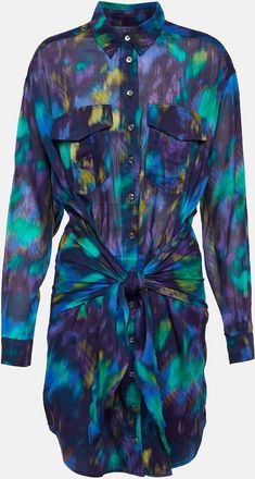 Isabel Marant Nueva printed cotton shirt dress