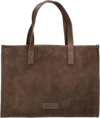Shabbies Amsterdam suede shopper Verena bruin